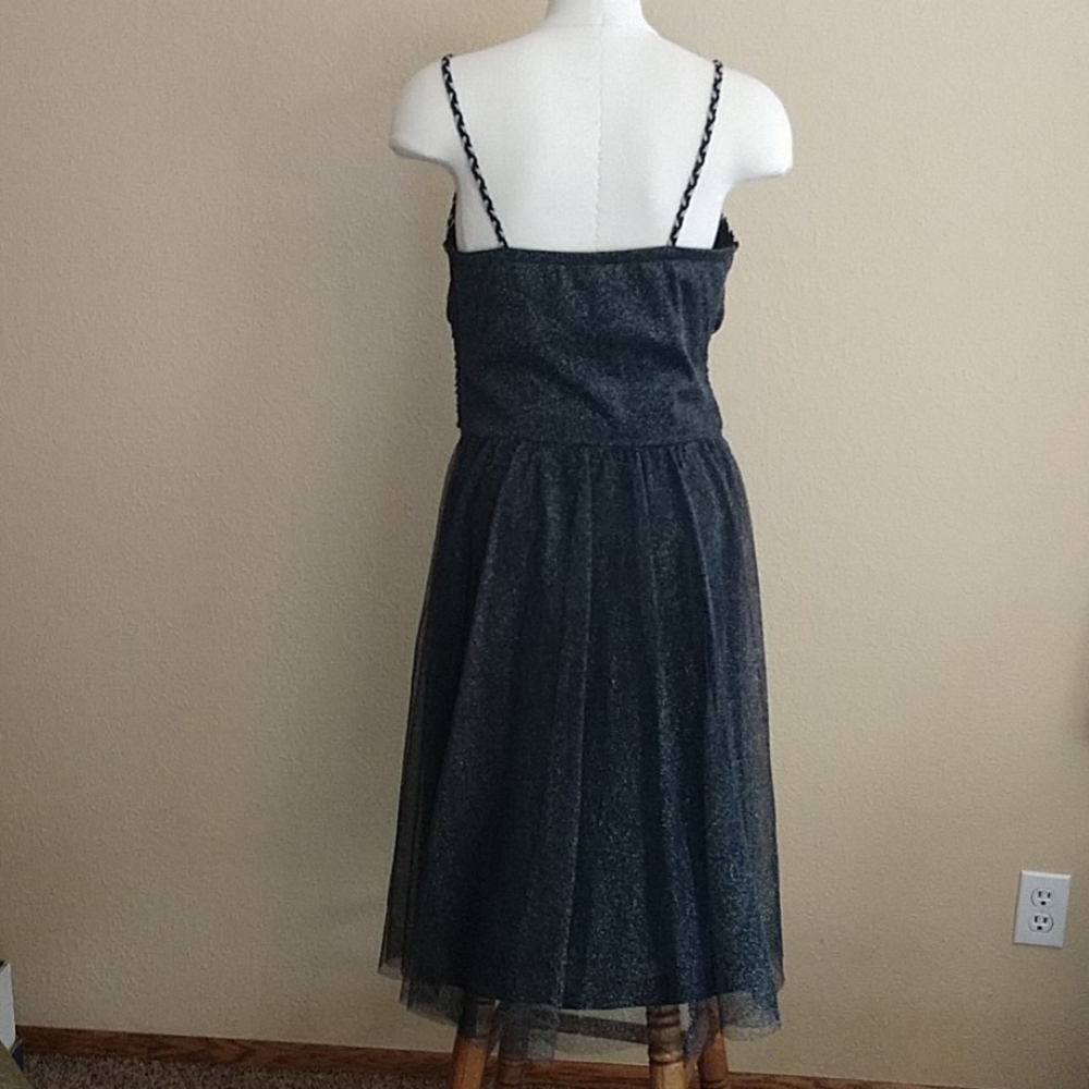 Sangria Fitted Black Dress Size 12 - Picture 4 of 12
